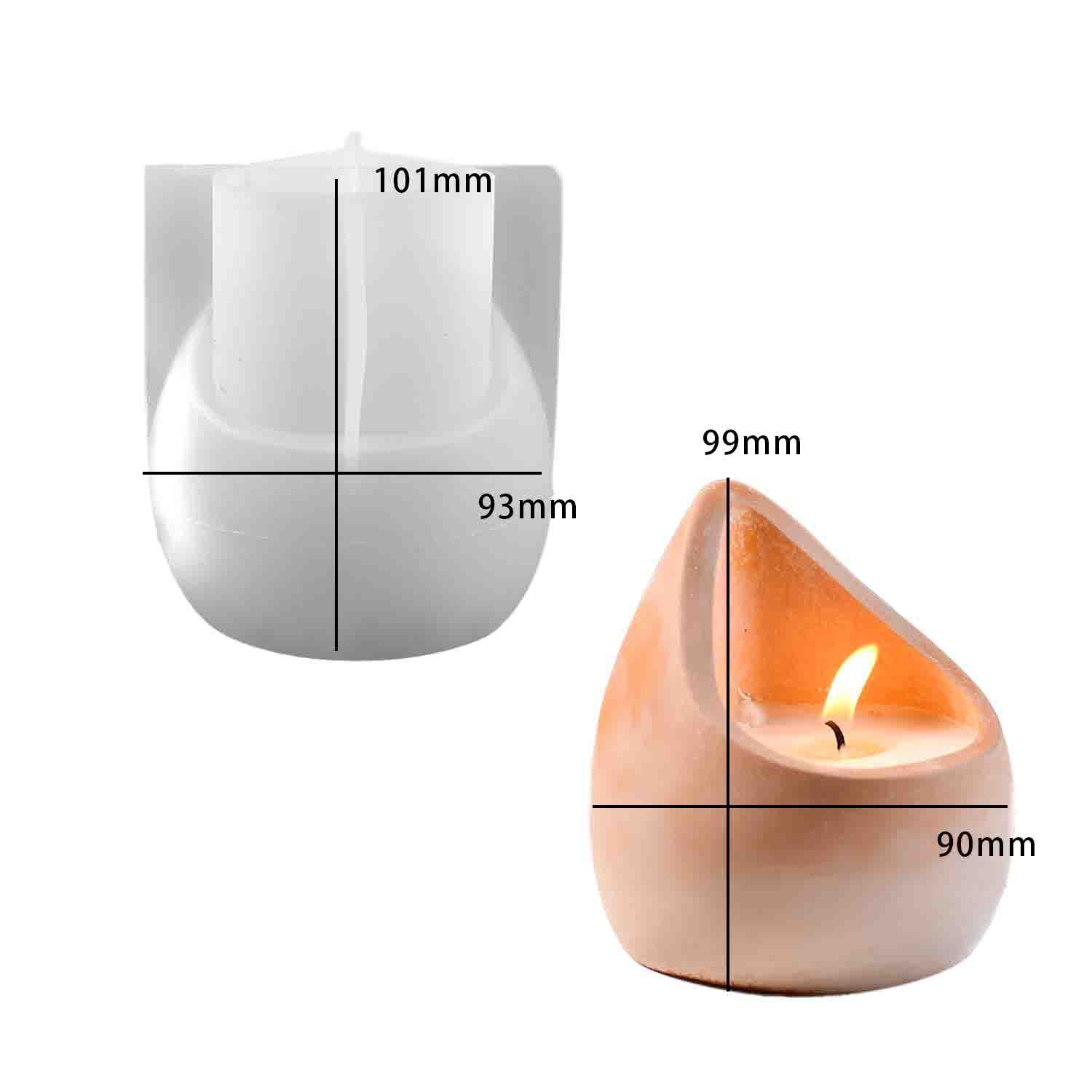 Ceramic Candle Vessel - Molde de silicona DIY para resina