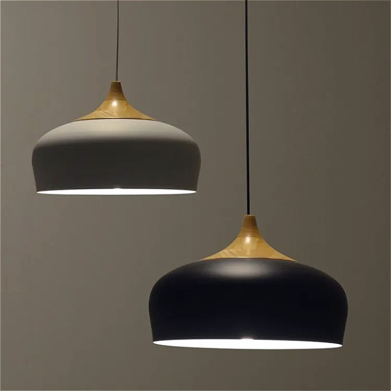 Interior Design Hall - Lámpara nórdica de aluminio con pantalla