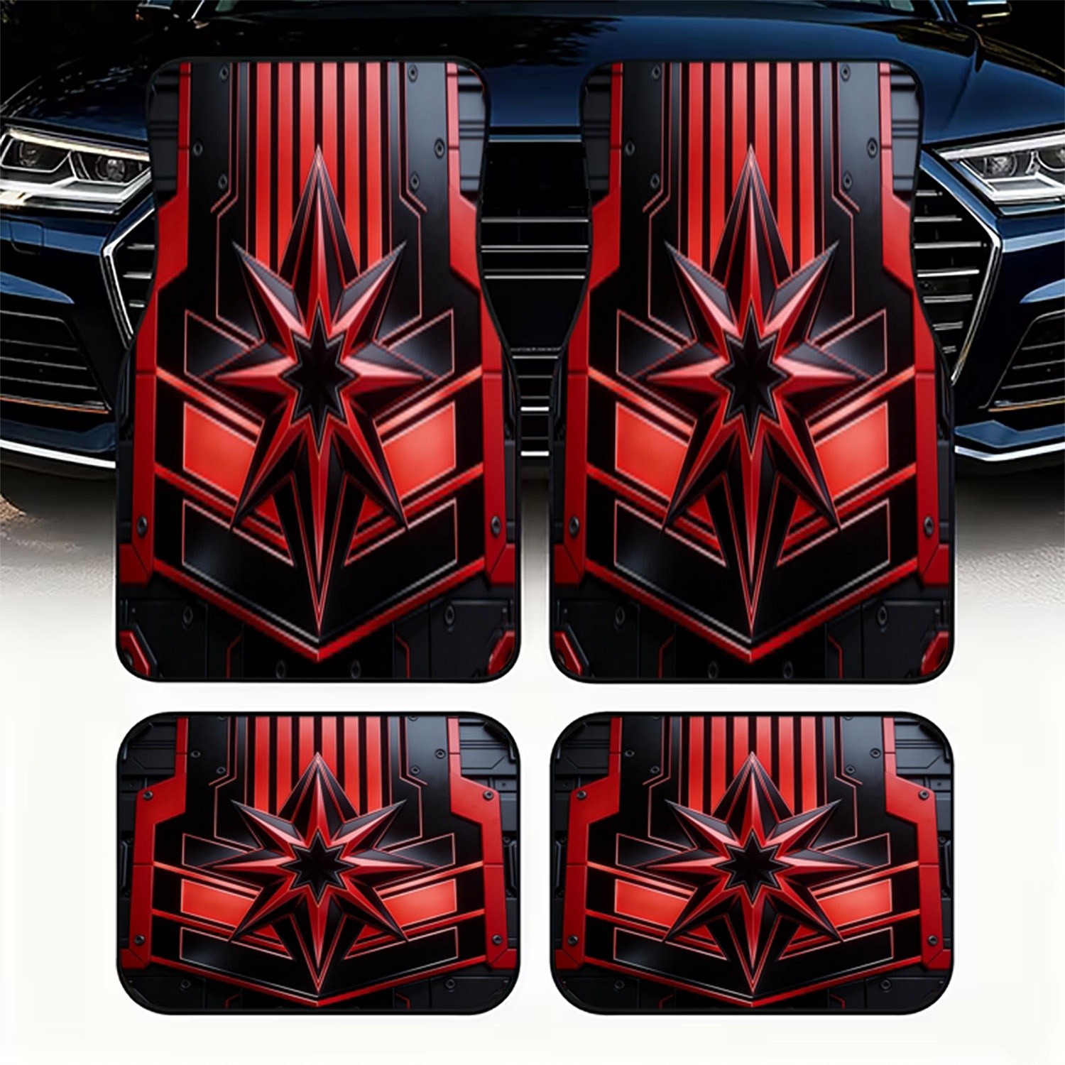Interior Design Tech - 4 alfombrillas para coche, diseño de