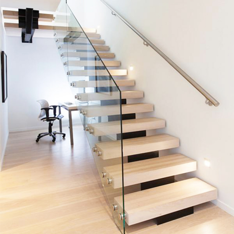 Escalera flotante de madera re - Interior Design Usa reseña y precio