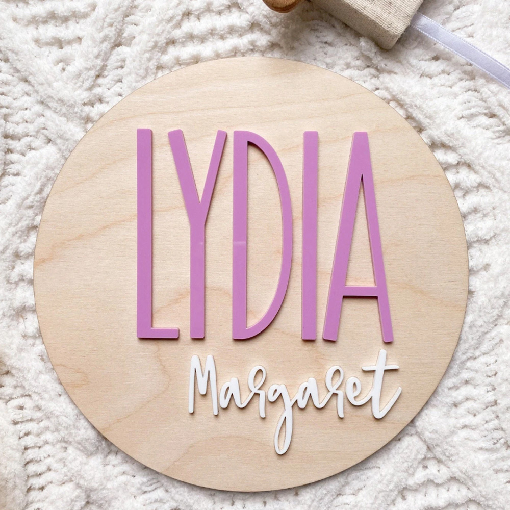 Placa de anuncio de nacimiento - Interior Design Names reseña y precio