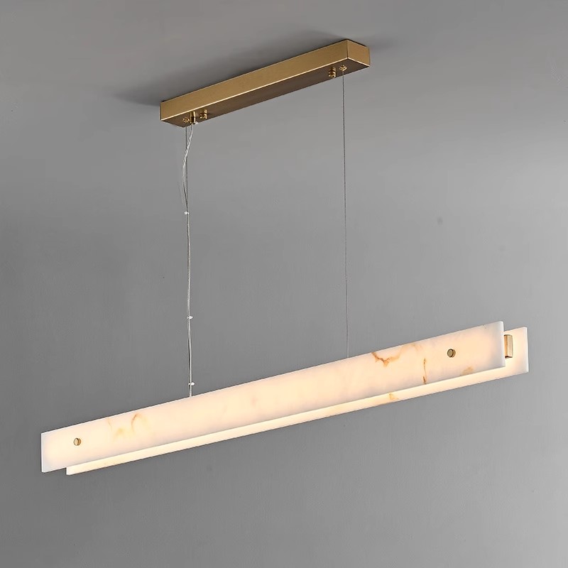 Lámpara colgante larga de márm - Interior Design Hall reseña y precio