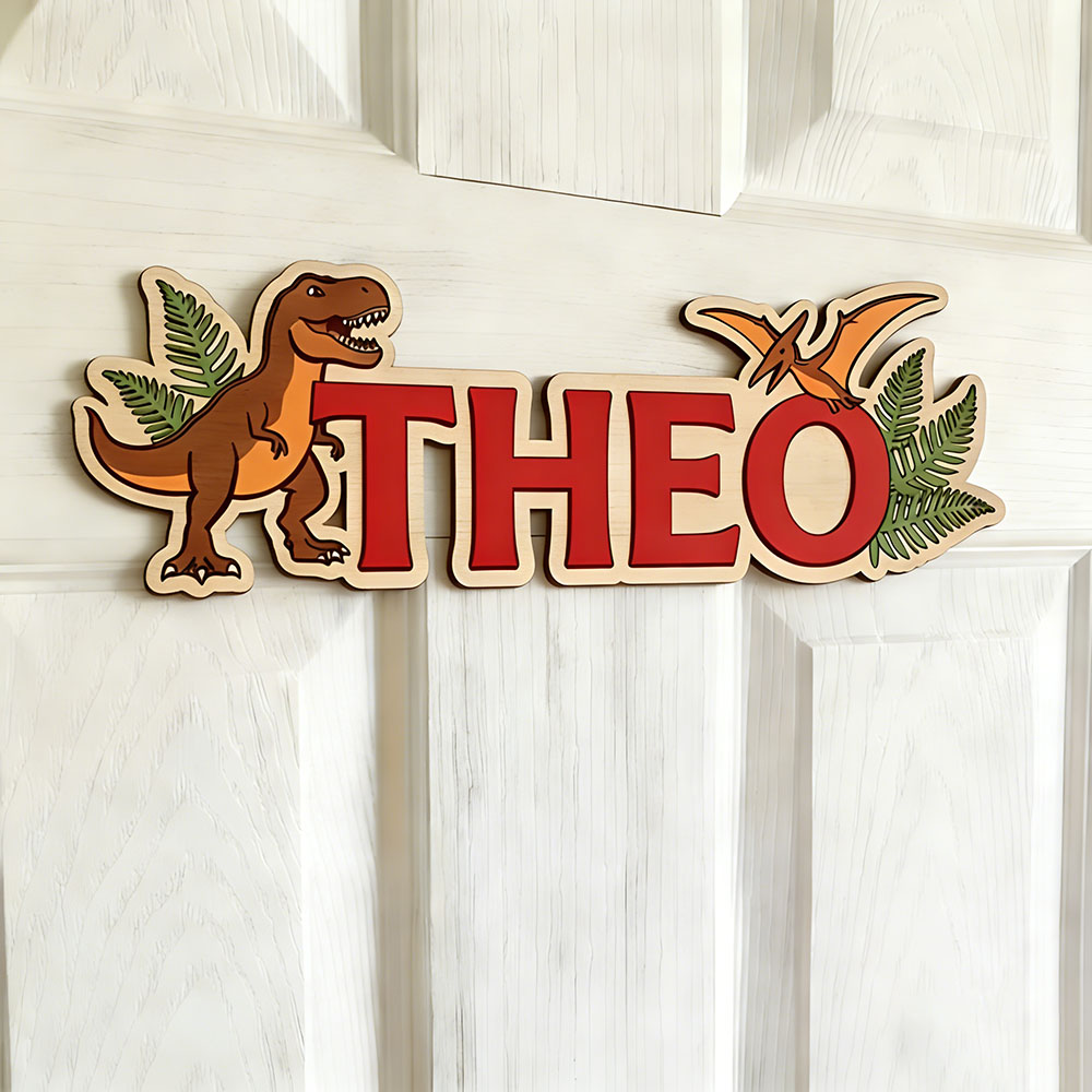 Letrero con nombre de dinosaur - Interior Design Names reseña y precio