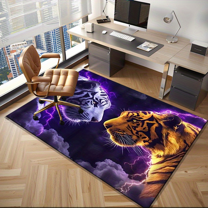 Alfombra con caras de tigre co - Interior Design Your Room reseña y precio