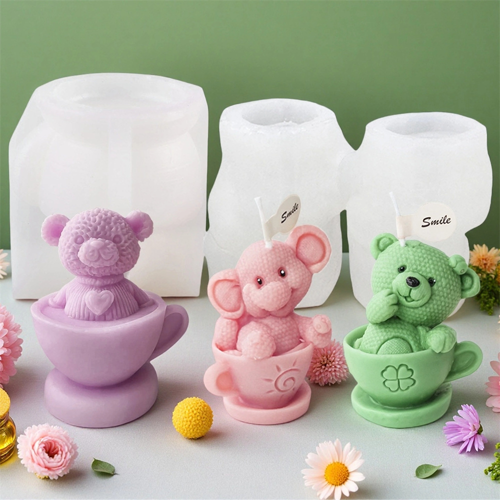 Oso de peluche en taza molde d - Ceramic Candle Vessel reseña y precio